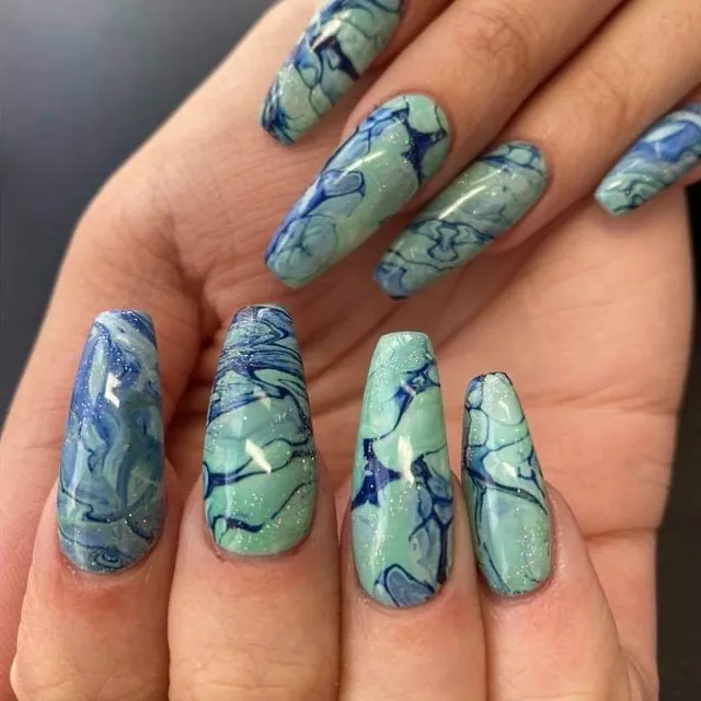 marble nail art