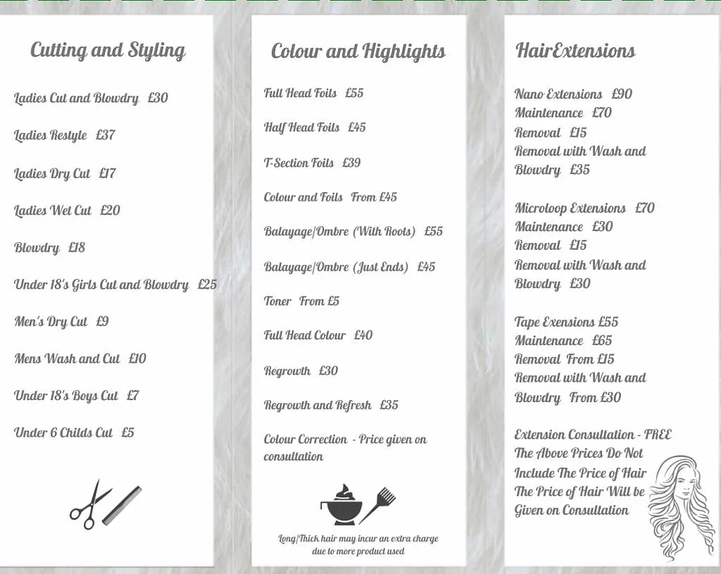 price list